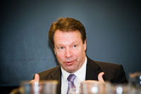 Utrikesminister Ilkka Kanerva i London. Foto: Tessa Oksanen