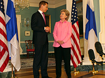 Alexander Stubb och Hillary Clinton träffades i Washington.
