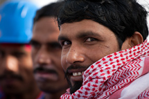 Arabityöntekijä Dubaissa. Kuva: Richard Messenger/Flickr, CC 