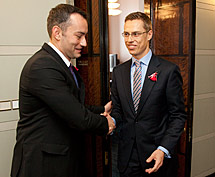 Foreign Ministers Nickolay Mladenov and Alexander Stubb.