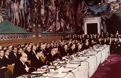 Luxemburg on ollut mukana eurooppalaisessa yhdentymiskehityksessä alusta lähtien, niin myös Rooman kokouksessa 1957.  Kuva: EU.