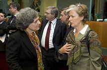 Migrations- och Europaminister Astrid Thors representerade Finland vid EU:s råd för allmänna frågor och yttre förbindelser i Bryssel på måndagen. Foto: EU:s råd