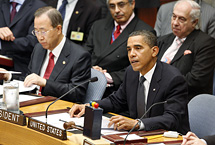 President Obama för ordet vid en session om kärnvapennedrustning i FN:s säkerhetsråd. Foto: UN Photo / Eskinder Dedebe.