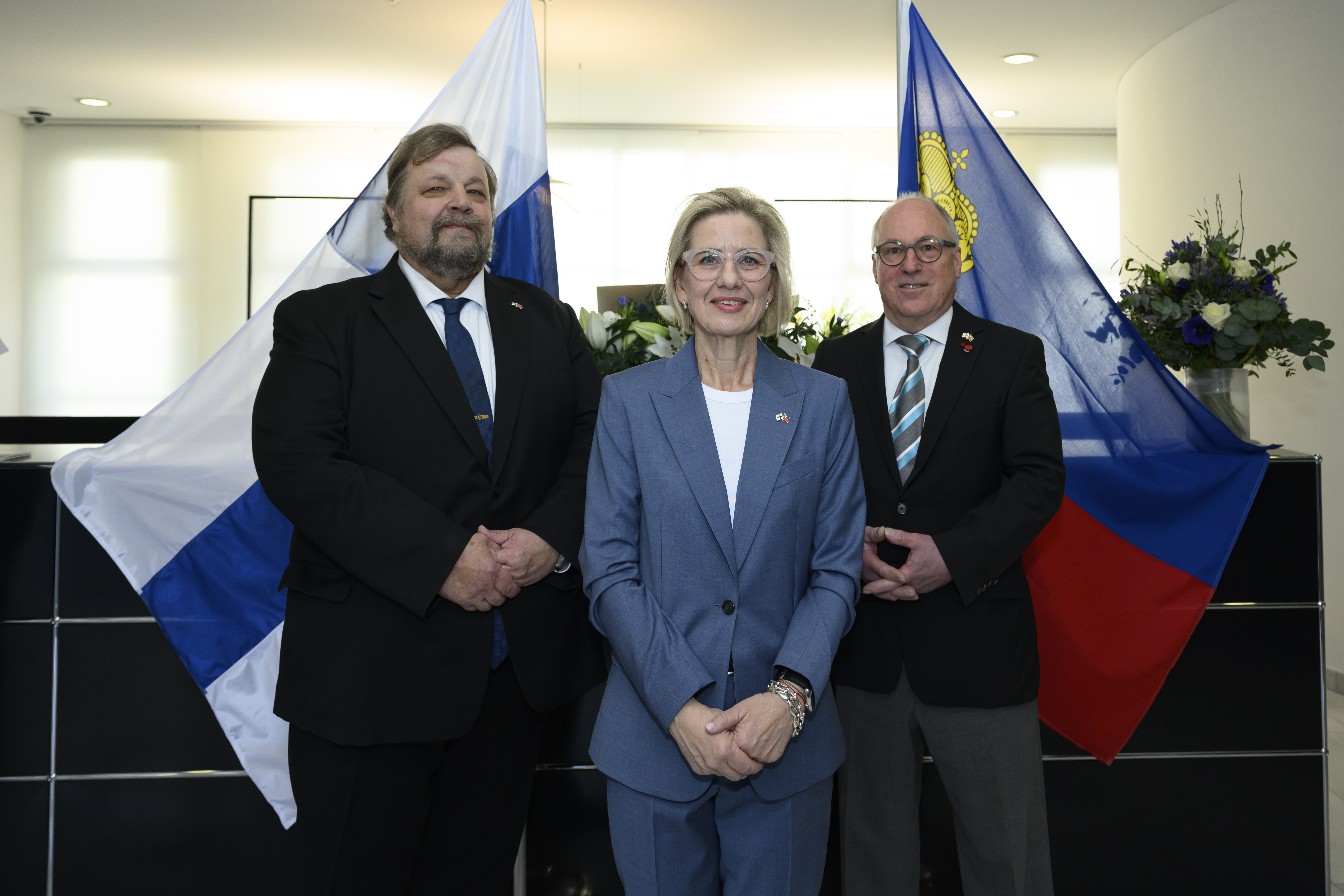 Valtteri Hirvonen, Pia Munkberg-Hasler und Hubert Büchel