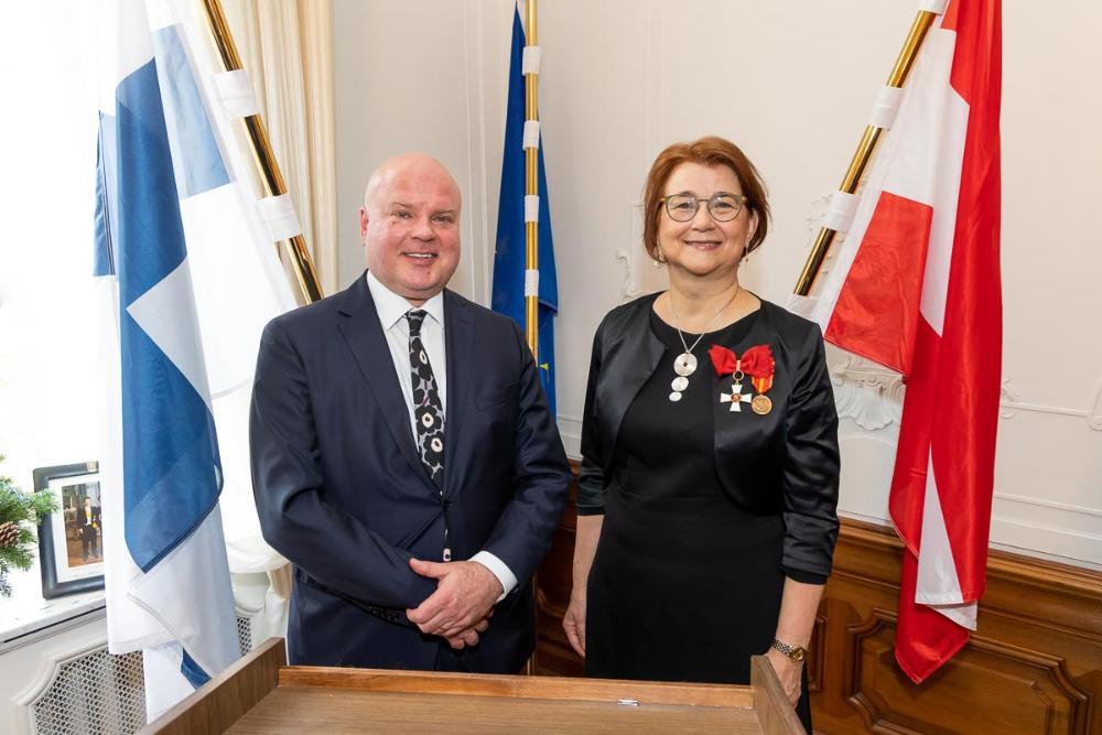 OSZE-Botschafter Vesa Häkkinen und Botschafterin Pirkko Hämäläinen. Foto: Harald Klemm/ DIPLOMATICA.uno - Photo Agency