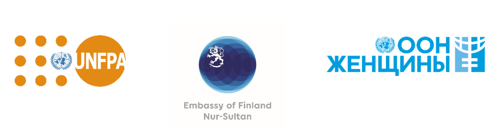 Logos of UNFPA, Embassy and UN Women