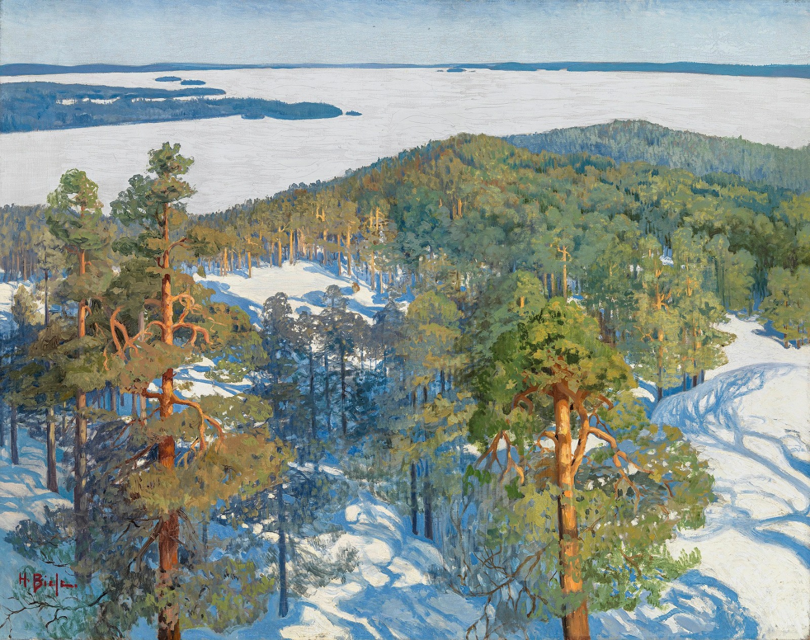 Helmi Biese, Blick von Pyynikki-Grat, 1900, Öl auf Leinwand, 91 x 115 cm Finnische Nationalgalerie, Ateneum Kunstmuseum, Sammlung Hoving; Foto: Finnische Nationalgalerie/Aleks Talve