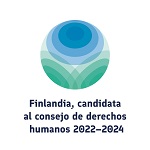  Logo en español de la candidatura de Finlandia para el Consejo de Derechos Humanos de las Naciones Unidas para 2022-2024.