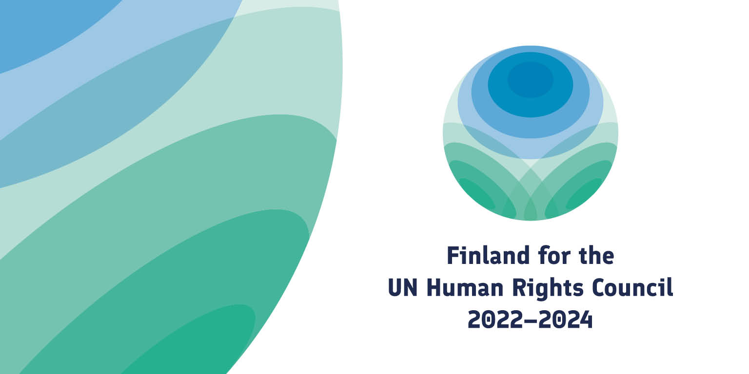 Logo de la candidatura de Finlandia al Consejo de Derechos Humanos de las Naciones Unidas