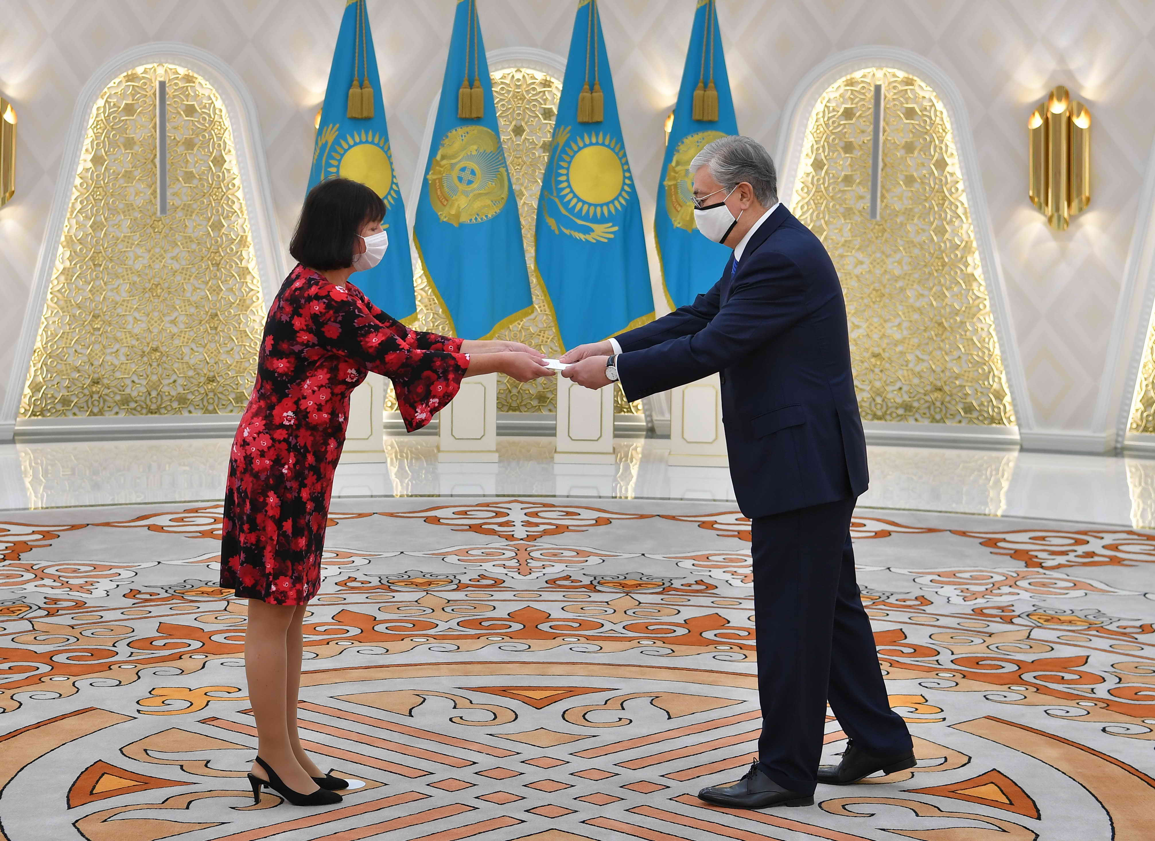 Ambassador presenting her credentials to the president