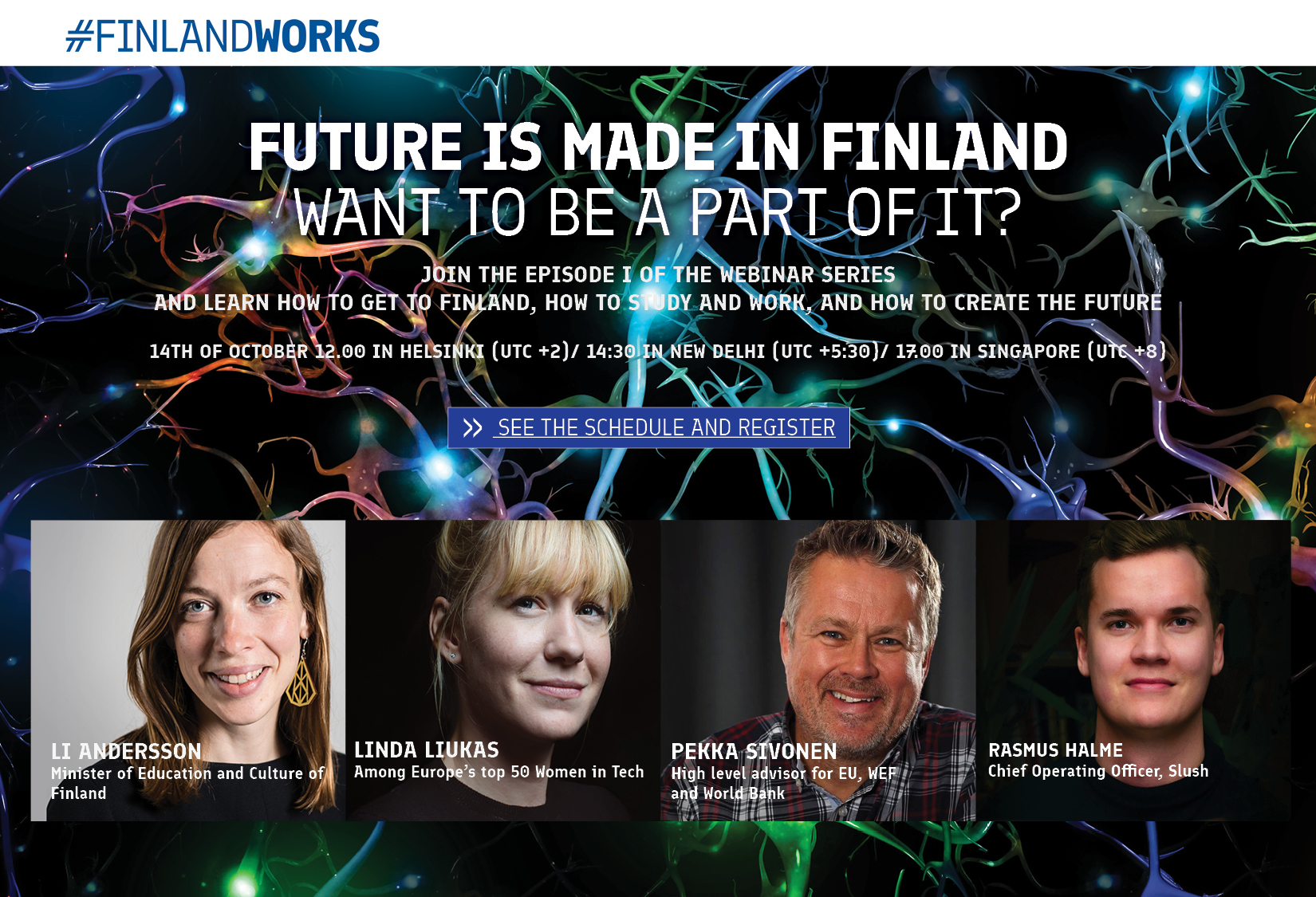 Future is Made in Finland - want to be part of it? Episode 1 on October 14 at 17:00 in Singapore (UTC +8)
