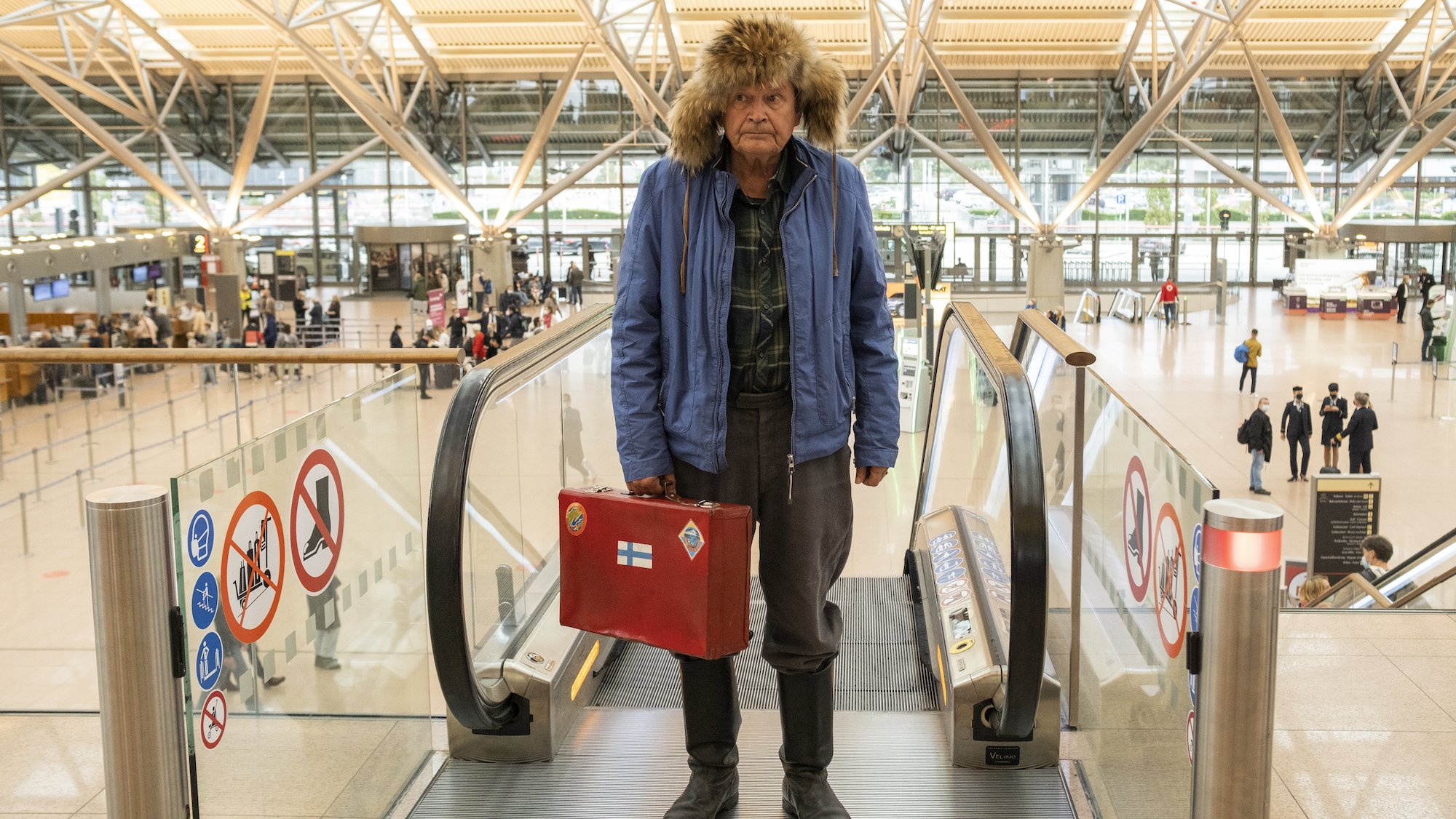 Man standing at airport