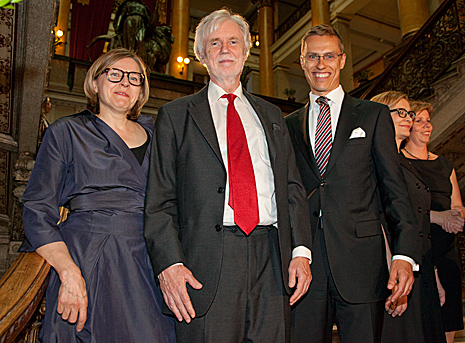 The Ministry for Foreign Affairs in Katajanokka, Helsinki is now piloted by Ministers Heidi Hautala (left), Erkki Tuomioja and Alexander Stubb. Photo: Eero Kuosmanen