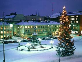 Christmas lights in Helsinki