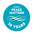 Every Peace Matters on CMI:n 10-vuotisjuhlien tunnus. Kuva: CMI