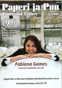 Fabiana na capa da revista.