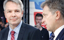 Haavisto och Niinistö. Bild: YLE