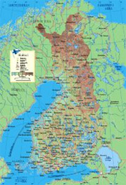 Karta över Finland