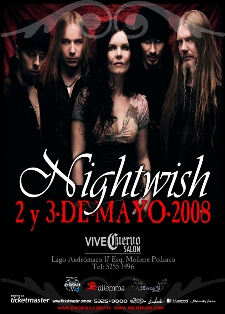 Nightwish jälleen Meksikossa 2.-3.5.2008