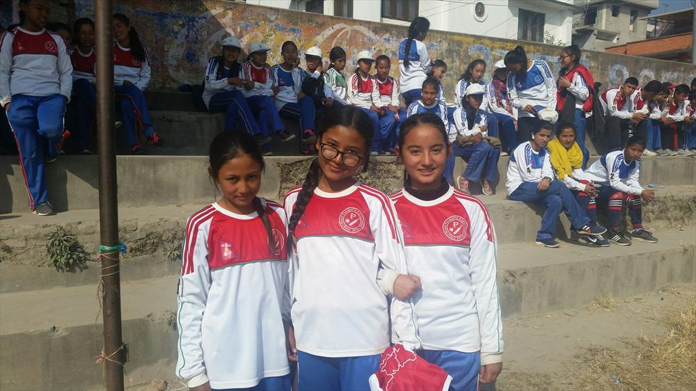Mega, Dina and Puja are ready for the game