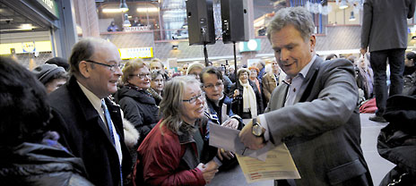 Presidential candidate Sauli Niinistö, Finland