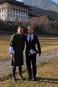Professor Pekka Himanen (right) and Bhutan’s King Jigme Khesar Namgyal Wangchuck met twice during Himanen’s visit to Bhutan.