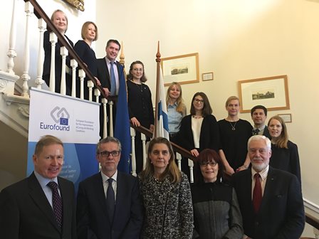 Representatives from the Embassy of Finland and the Finnish Business Club visited Eurofound in February 2018. Photo:Eurofound