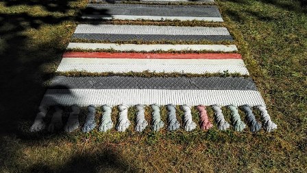 Sculpture Rag Rug is made of concrete.