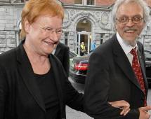Tarja Halonen ja Pentti Arajärvi