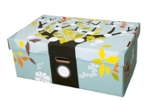The new design of the maternity package.  Photo: Annika Söderblom, Kela