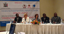 The Policy Framework for Investments was launched in Lusaka after the negotiations. Photograph: Nora Heinonen 