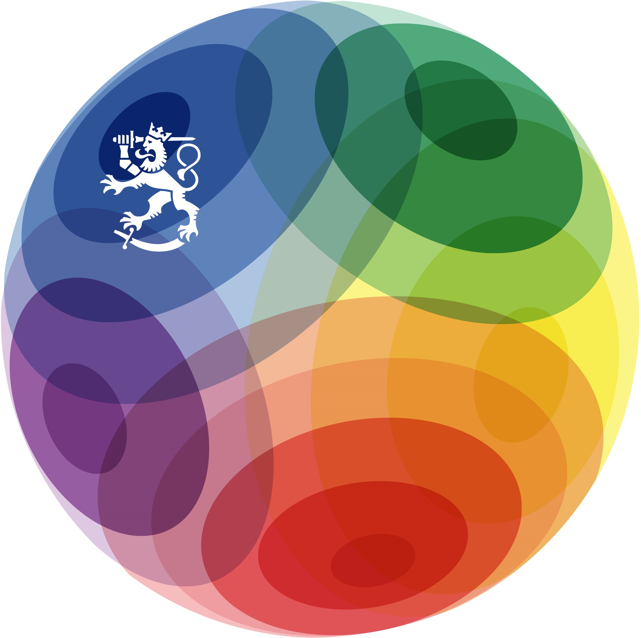 Foreign ministry logo in rainbow colours