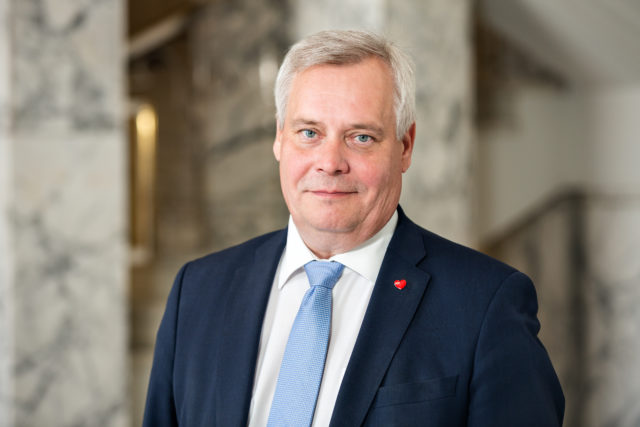 Pääministeri Antti Rinne. 